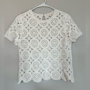 White crochet top size small